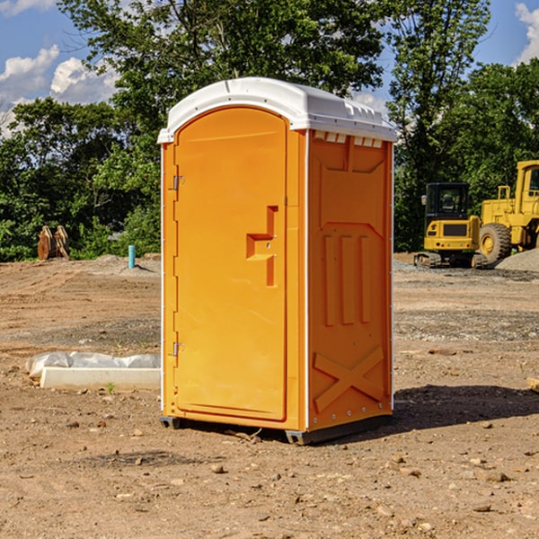 can i customize the exterior of the porta potties with my event logo or branding in Harrisonville MO